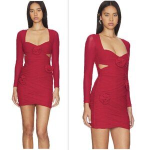 Bardot Red Long Sleeve Dress